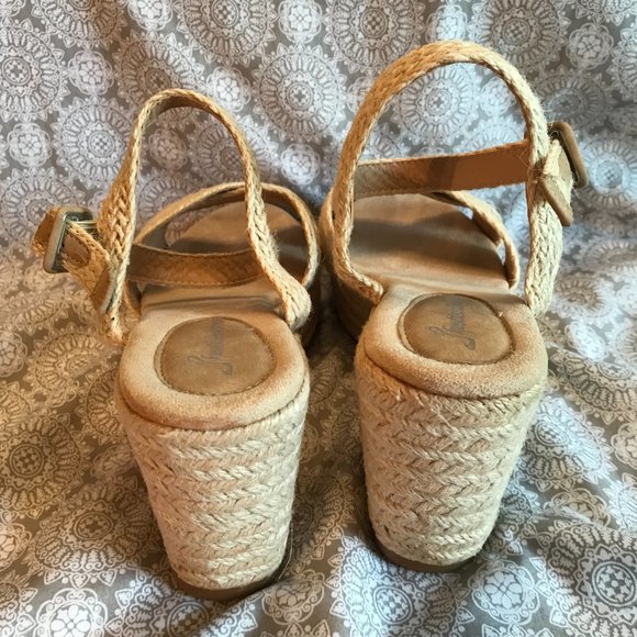 Festissimo Platform Espadrille Wedges Womens Size 8.5 - Summer Heels Strappy - Picture 4 of 5